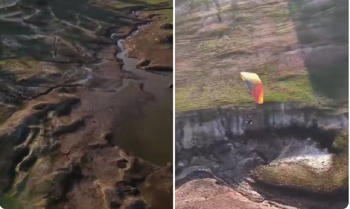 Partes de lago secam em região onde não chove há 5 meses