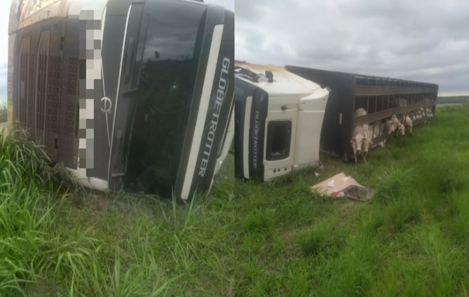 Motorista tem braço amputado ao tombar caminhão na BR-060, em Jataí