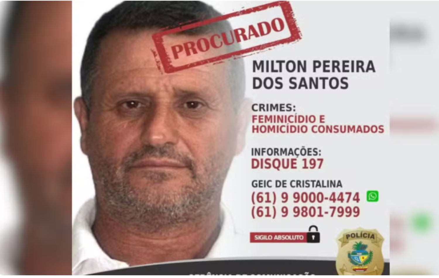 Homem é procurado por suspeita de mandar matar os ex-sogros na véspera do Natal